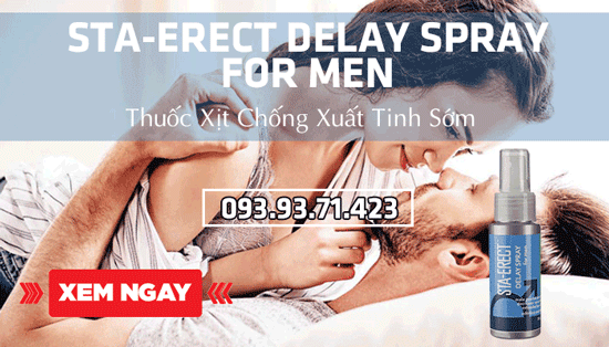 Thuốc xịt chống xuất tinh sớm sta-erect delay spray for men