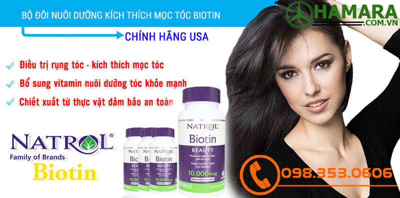 Công dụng Viên uống mọc tóc Biotin Natrol
