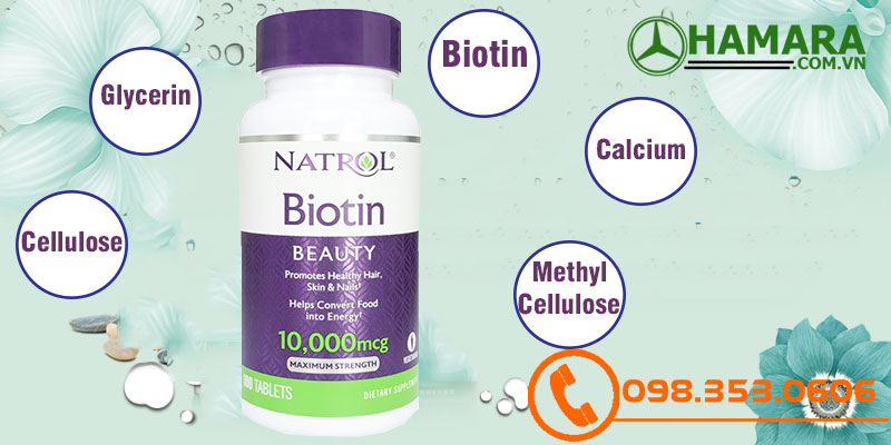 Thành phần Viên uống mọc tóc Biotin Natrol